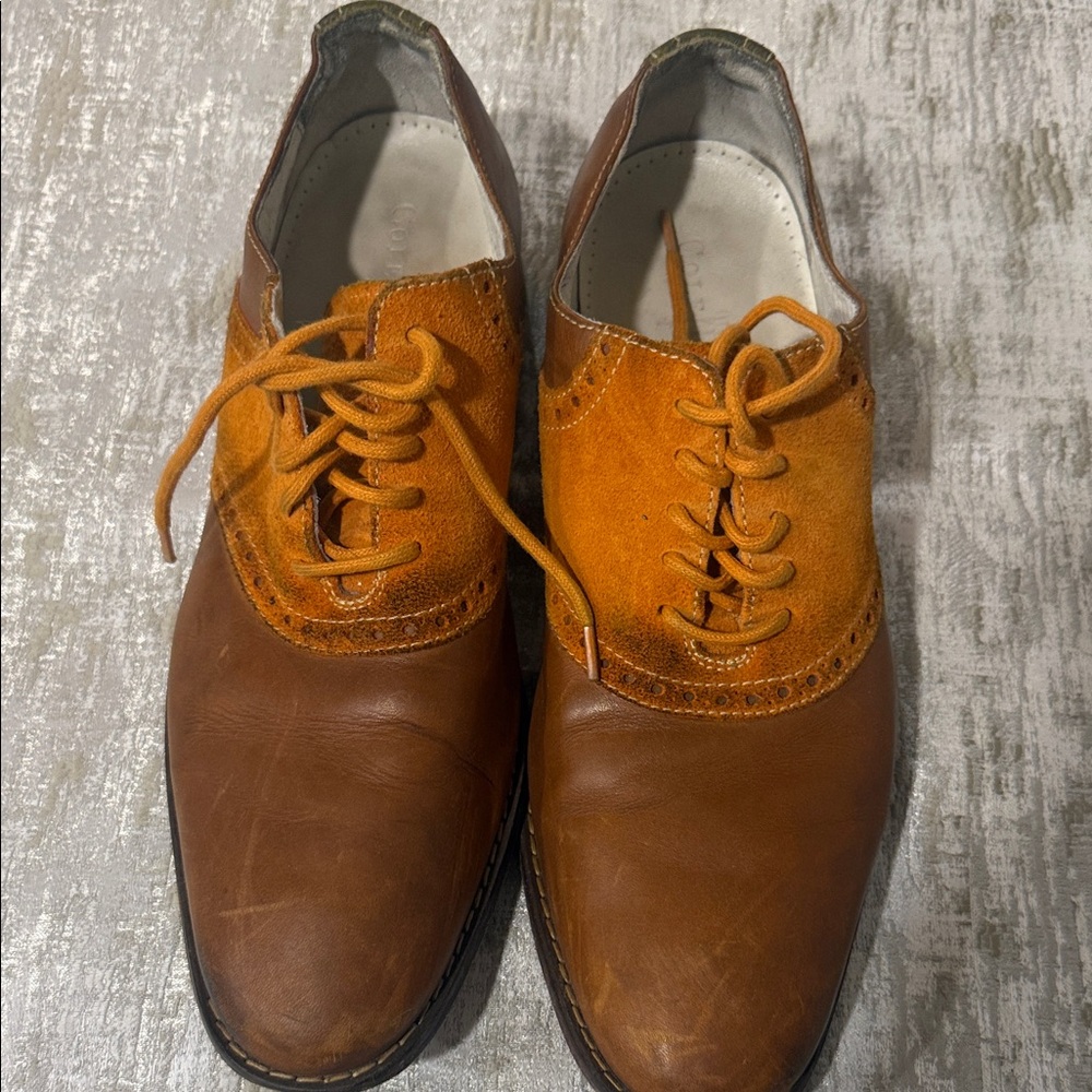 Cole Haan Men's Brown and Orange Oxfords